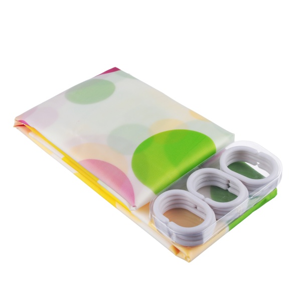 VETTA Шторка для ванной, ПЕВА, 180x200см, "Круги", 2 дизайна 461-324