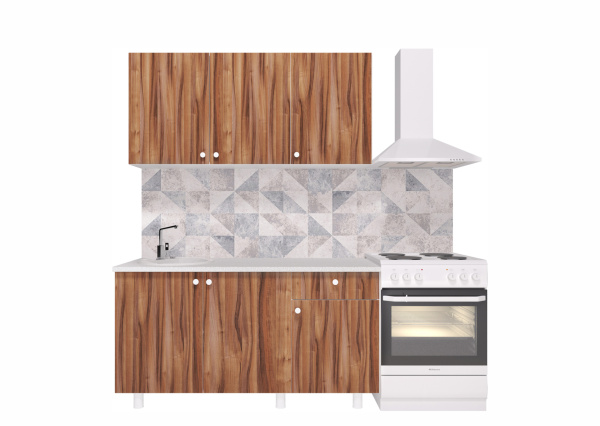 Кухня "POINT 150" (тьеполо) (корпус белый + фасад тьеполо)