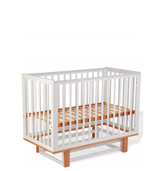 Кровать деревянная детская "Оливия" белая/бук (белая/бук)