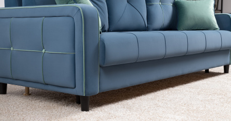 Диван - кровать Черри Н (ТД 285 IRIDA 07 (синий), Эвита пистачио (ментоловый)