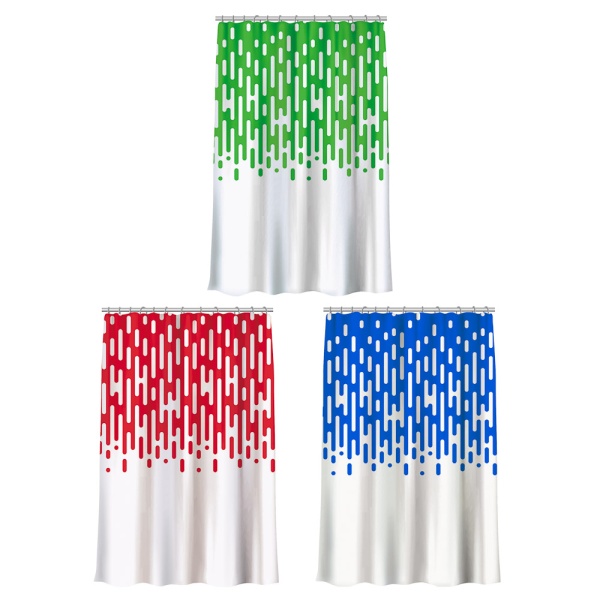 VETTA Шторка для ванной, ПЕВА, 180x180см, "Дождь", 3 цвета 461-042