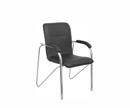Конференц-кресло Самба КС 1 НФ-00000282 Экокожа черная/Хром 600х860х600