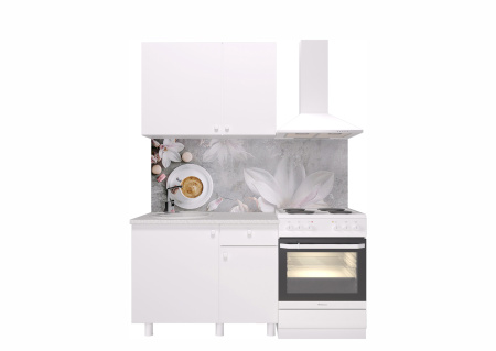 Кухня "POINT 100" (белый) (корпус белый + фасад белый)