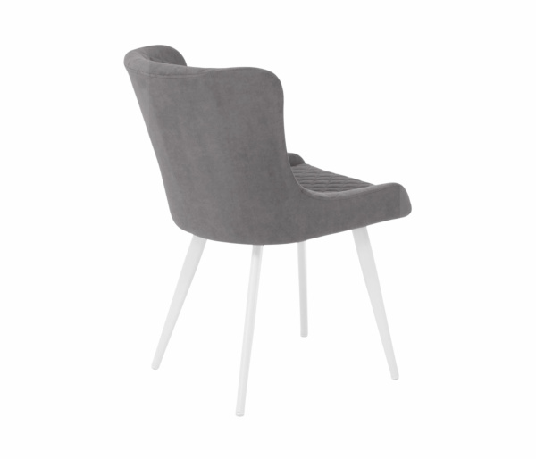 Стул Парма опора R32 (белый) (Т180-светло-серый)