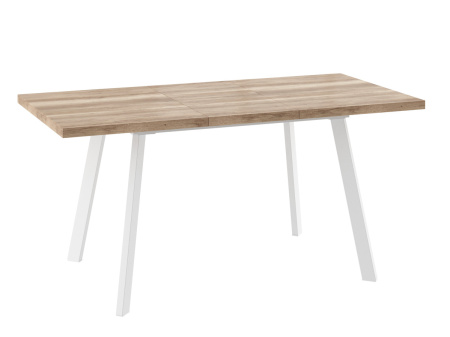 Стол BORG-120, раздвижной 120(160)*80, Дуб каньон/Белый