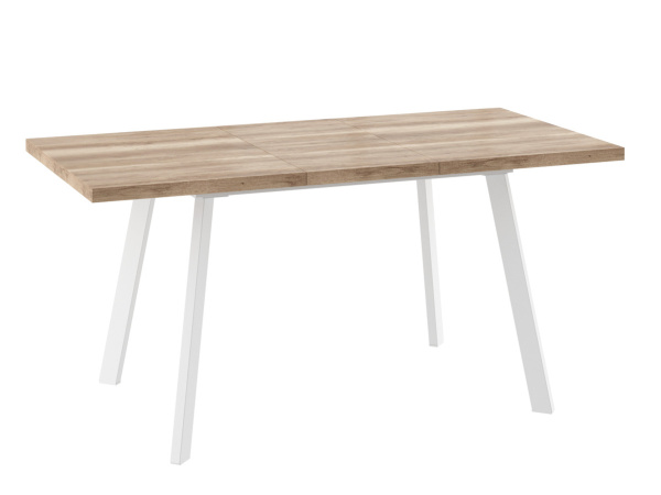 Стол BORG-120, раздвижной 120(160)*80, Дуб каньон/Белый
