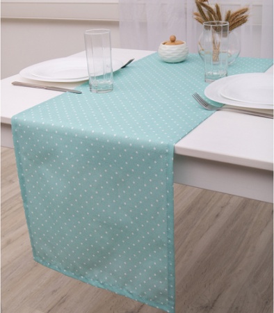 Дорожка декоративная  40х145  "Радушная хозяйка (Традиция)" (Горошек мята)