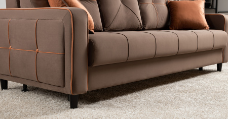 Диван - кровать Черри Н (ТД 286 IRIDA 05 (шоколадно-коричневый), Эвита терра (терракотовый))