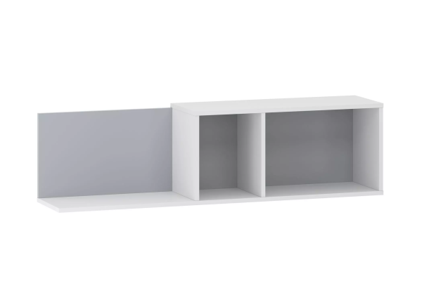 НМ 041.17 Полка навесная ("Морти", Белый (КМ)/Серый)