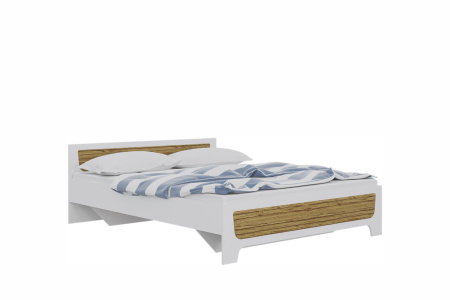 Кровать "Милана" (белый/Сосна Гранд)