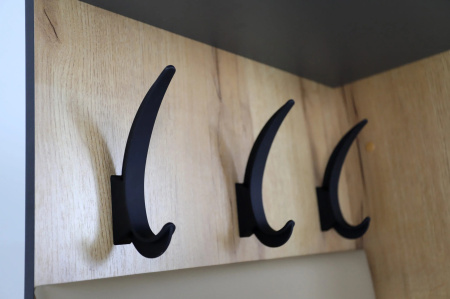 "ОЛЬГА-ЛОФТ 4" Прихожая (ФУР) (Дуб золотистый/Темно Серый)