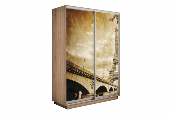 Шкаф купе (фотопечать) - 120 Дуб Сонома/Париж