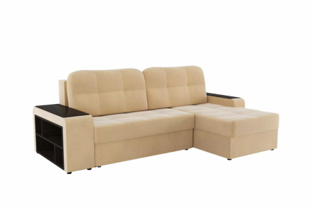 Диван-кровать угловой Дубай 2т 1пф(1пф-2т) СК (Луна 05 беж)