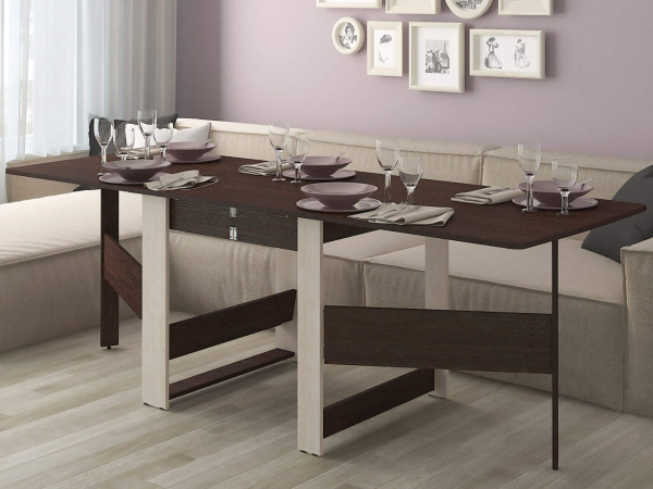 Колибри-12.2 Венге/Дуб Кобург Стол-книжка 290(1710)(2310)*800*750