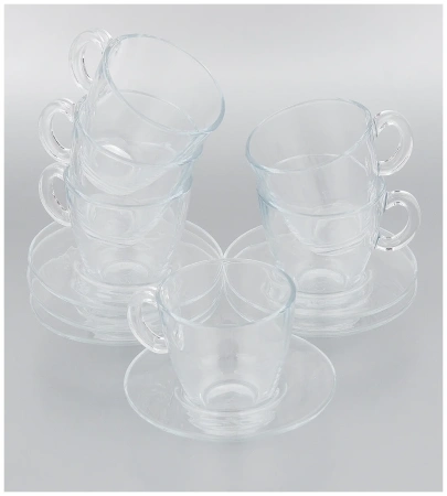 Aqua" набор чайный 6чаш.+6блюд. (55931+54582) 215мл 95040