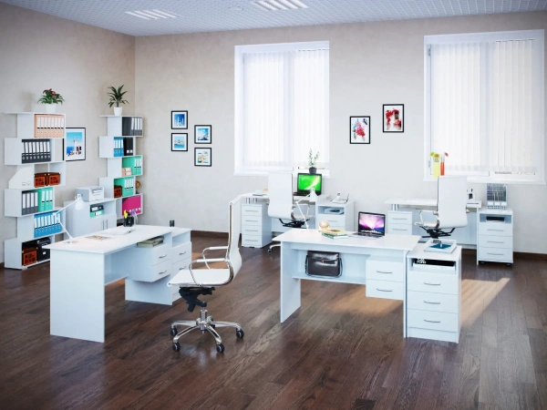 Компьютерный стол СПМ-07.1Б Белый 1200х600х740