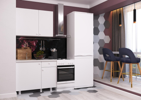 Кухня "POINT 100" (белый) (корпус белый + фасад белый)