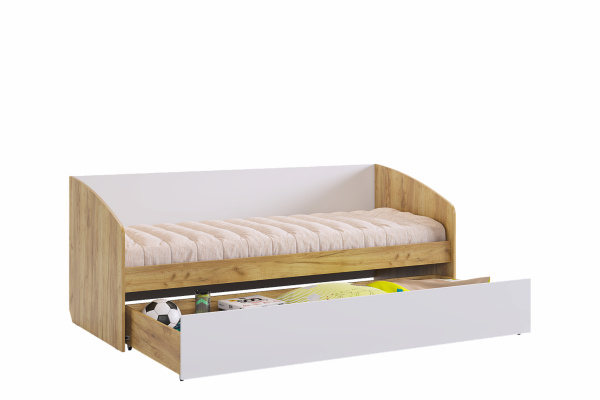 Кровать "Форсаж" (дуб сонома/белый)