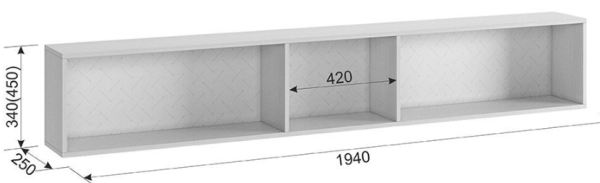 Полка "Фэнтези" (Белый рамух)