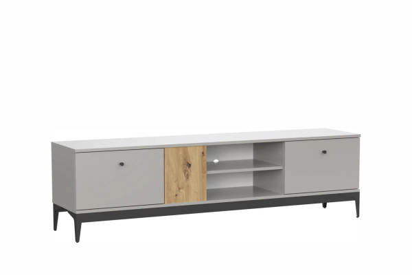 НОРДИК тумба ТВ-175 Холодный серый/Дуб Артизан 
