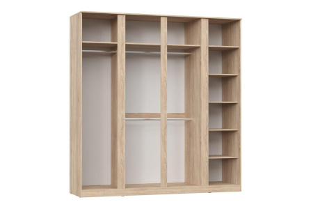 STERN шкаф 4-х дверный с зеркалом Дуб Сонома