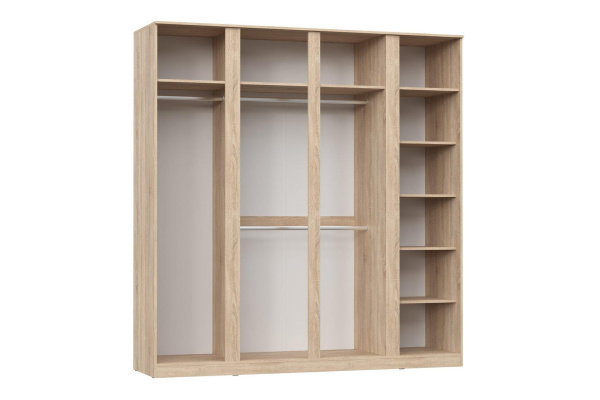 STERN шкаф 4-х дверный с зеркалом Дуб Сонома