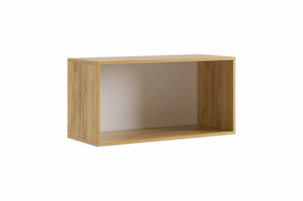 Антресоль двухдверная "Бери" (дуб крафт золотой/белое дерево)