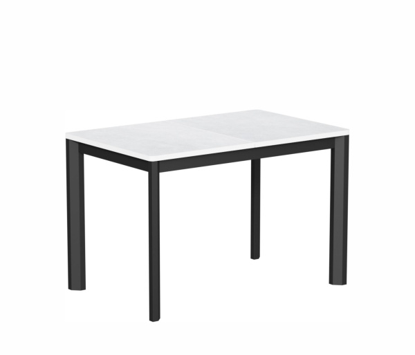 Стол Токио-1L NEW 110*70 (+40) №9 (царга Черный/лам.Белый цемент)