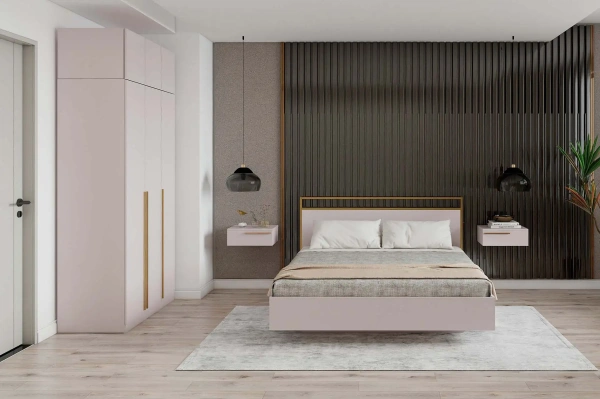 "НИКОЛЬ-23" шкаф 3-х ств.(ФУР) (КОМПЛЕКТ ИЗДЕЛИЯ) (Кашемир / Сатиновое золото)