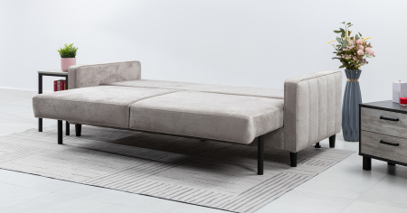 Диван - кровать Арно (Арт. ТД 563 Лаки 02 (серый жемчуг), Лаки 02 (серый жемчуг), Vertical 910 (мол