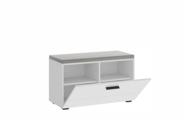 GLOSS тумба для обуви Белый/Белый глянец