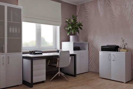 Onix Шкаф высокий широкий O.ST-1.2R Белый Бриллиант 800x420x1977