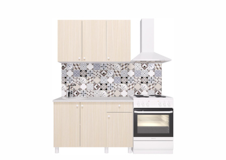 Кухня "POINT 120" (феррара) (корпус белый + фасад феррара)