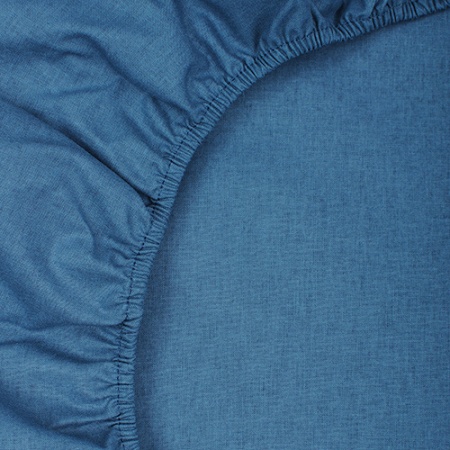 Простыня "Цвет Эмоций" 180х217, поплин, 100% хлопок (Голубая сталь)