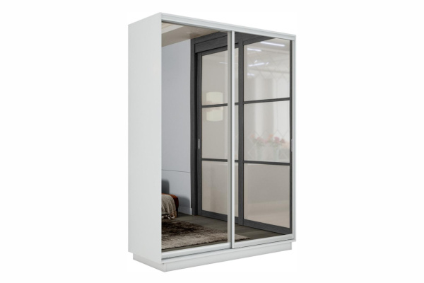 Шкаф купе 2-120 Белый снег (2 зр)