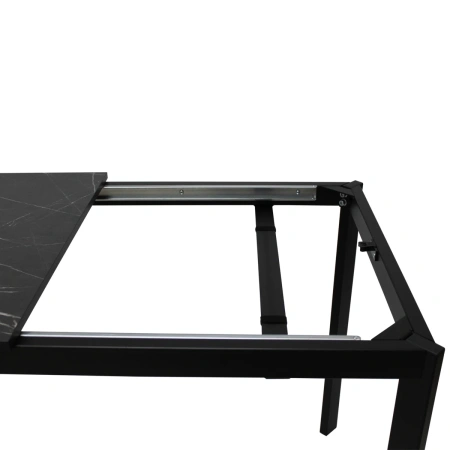 Стол АХЕН-2 70х110/160 мрамор чер/муар.чер ВС/472