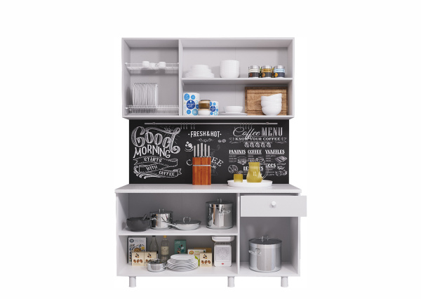 Кухня "POINT 150" (феррара) (корпус белый + фасад феррара)