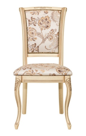 Стул Марсель (резьба молдинг) тк№ 3-137 т,102 (Слоновая кость с патиной)