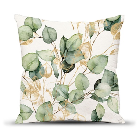 Подушка декоративная с фотопечатью 40х40 см, ткань смесовая (Эвкалипт)