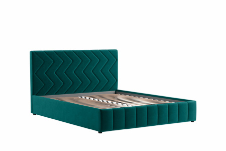 Милана 160 Кровать двойная НР (Tenerife izumrud (сине-зелёный) (комплект)