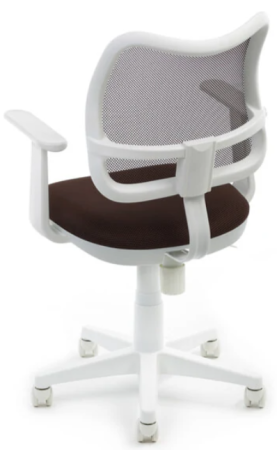 Кресло компьютерное детское Бюрократ CH-W797/BR/TW-14C Сиденье ткань (коричневая)/спинка сетка TW-14