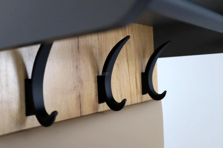 "ОЛЬГА-ЛОФТ 6.1" Вешало настенное без зеркала (Дуб Крафт Золотой / Темно Серый)