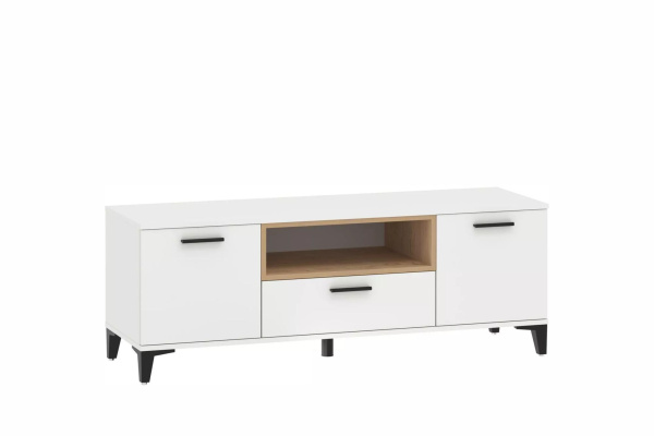 НМ 013.43 Тумба ТВА ("Bergen", Белый (КМ)/Дуб бунратти)