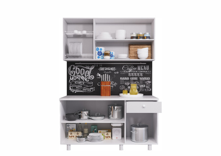 Кухня "POINT 150" (Белый) (Корпус белый + Фасад белый)