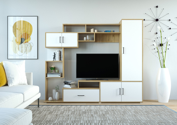 43Г2 Гостиная ПЕКИН (краф золотой/белый)