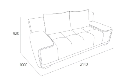Диван-кровать 3т "Милан 1" (СК) (Sherlock 932)