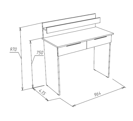 ВЕНЕЦИЯ стол туалетный  дуб Серый К./Графит 