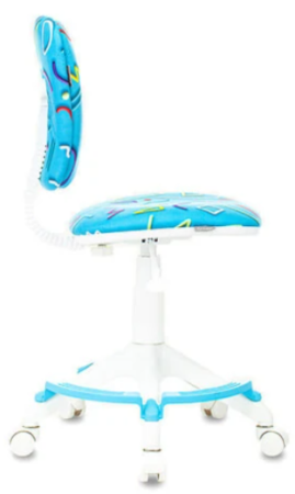 Кресло компьютерное детское Бюрократ CH-W204/F/STICK-BL Ткань голубая с рисунком Sticks 06 540x540x2