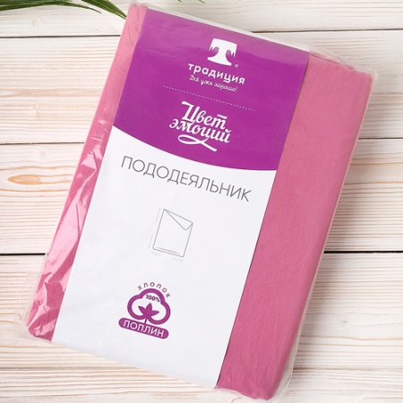 Простыня на резинке "Цвет Эмоций" 180х200х20, поплин, 100% хлопок (Роза ВБ)