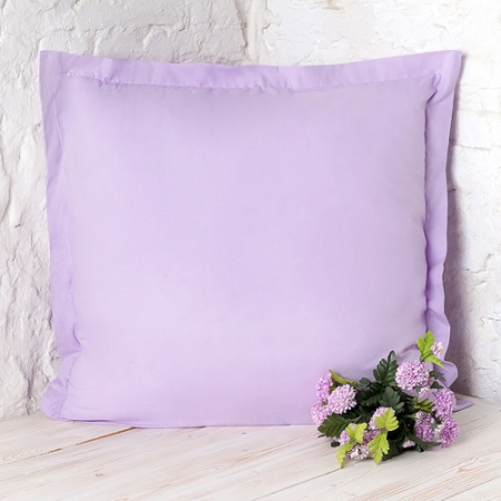 Наволочка с ушками "Цвет Эмоций" 70х70, поплин, 100% хлопок (Лаванда ВБ)